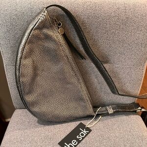 The Sak Metallic silver Tess Crossbody Sling